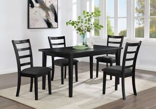 Emma Fixed Top Table: Black Product Image